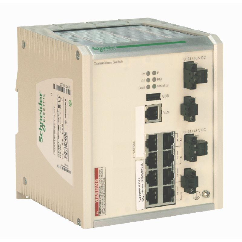 switch Ethernet managé étendu RIO - 8 ports cuivre TCSESM083F23F1
