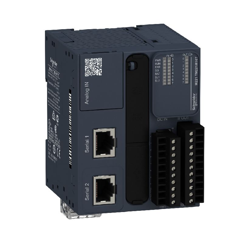 Modicon M221 Book, contrôleur 16E/S PNP, 2 ports s TM221M16T