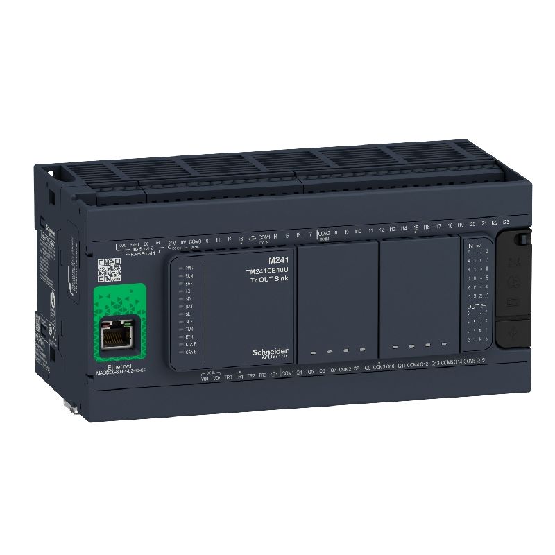 Modicon M241, contrôleur 40E/S PNP+relais, ports E TM241CE40R