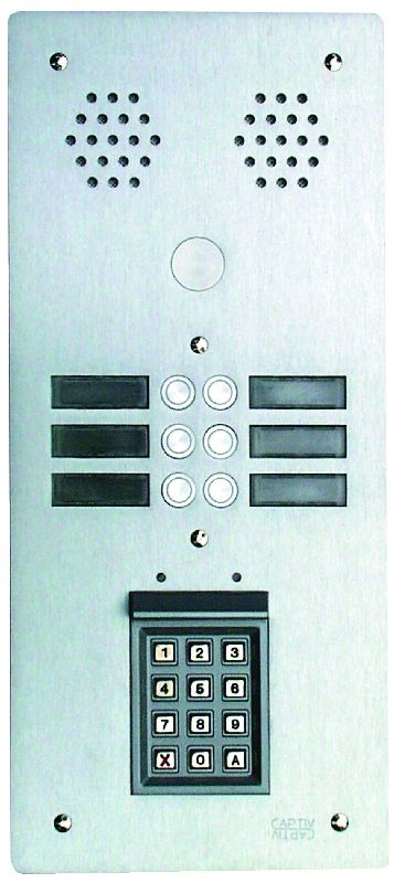 Plaq Alu 6Mm 2R 4T + S30 Ecla Urmet 7772/4C