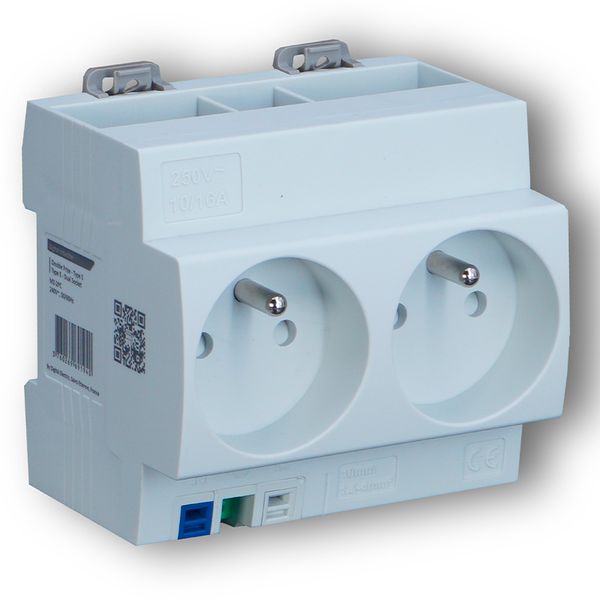 Double prise modulaire 2p+t elec