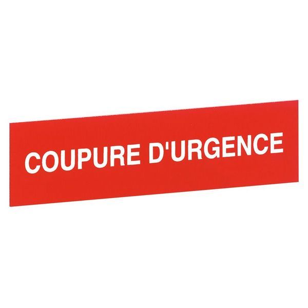 Etiquette 125X125 Coupure D'Urgence legrand 038094