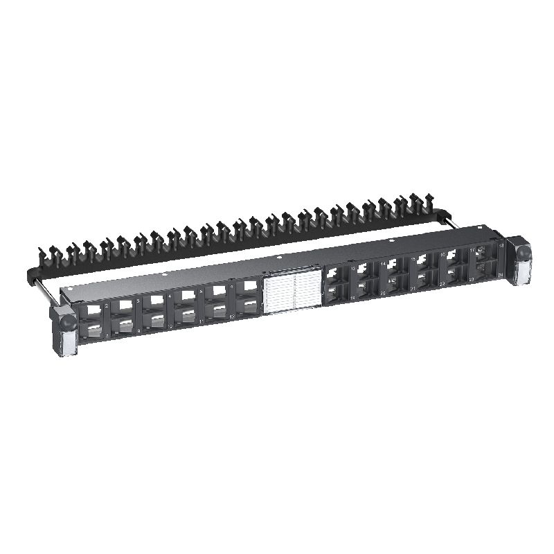 Actassi - panneau d'angle 19p 1U 24 ports - équipé VDIG328241B