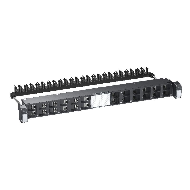 Actassi - panneau d'angle 19p 1U 24 ports - équipé VDIG328241BX0