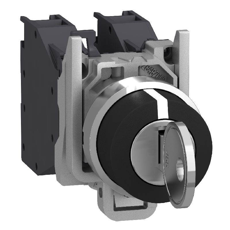 Harmony XB4 - bouton à clé 455 - Ø22 - 3 pos fix - XB4BG03