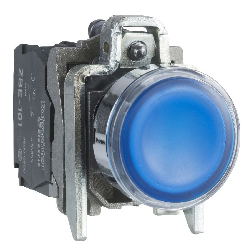 Harmony XB4 - poussoir lumineux LED - 1F+1O - bleu XB4BW36B5