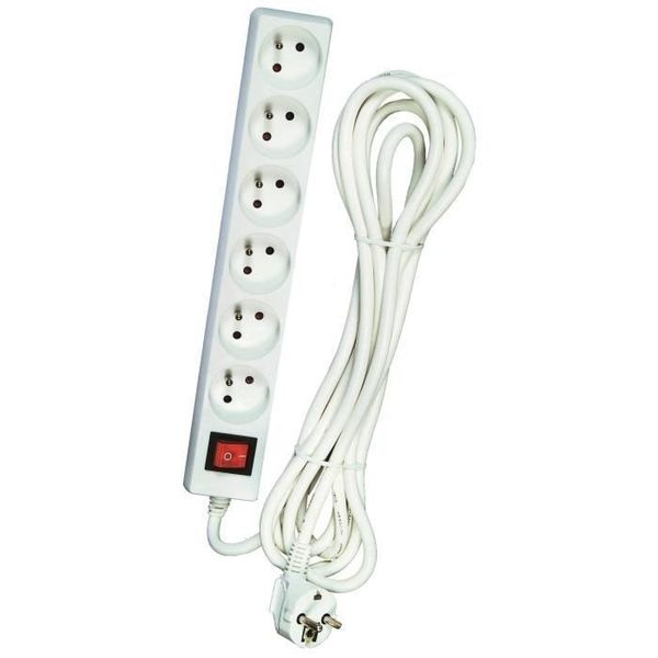 [EB-11148I] Bloc 6 pc+t+interrupteur cordon -11148I elec