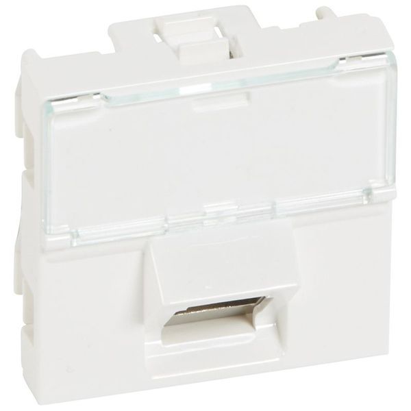 Prise Rj45 Cat 6 Stp 2 Modules 45 Degres Blanc Mosaic legrand 076507