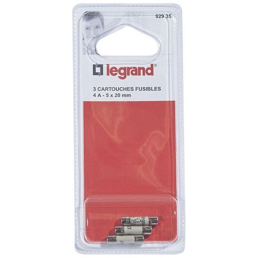 [LEG092935] 3 Cartouches 5X20 4A legrand 092935