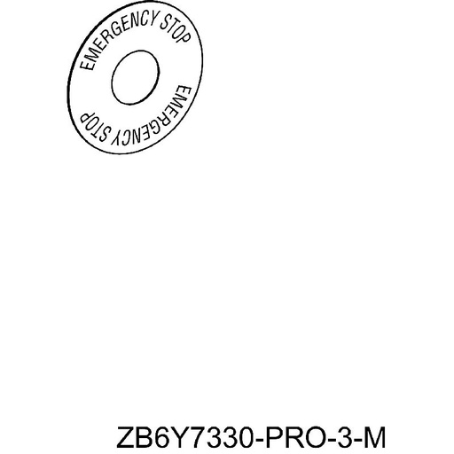 [SCHZB6Y7330] Harmony ZB6 - étiquette - Ø16 - Ø45mm - EMERGENCY ZB6Y7330