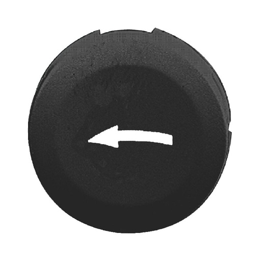 [SCHZB6YA222] capsule lisse flèche gauche noir pour poussoir ron ZB6YA222