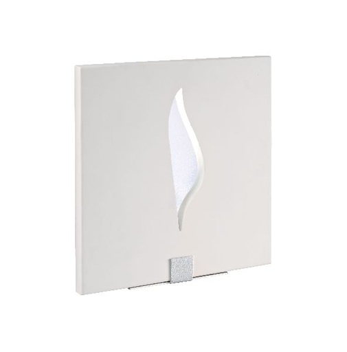 [ARI3023] Flamme - applique mur plâtre, carré, blanc, led intég. 3x1,2w 6300k 22 - 3023