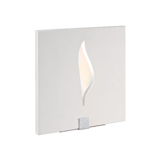 [ARI3025] Flamme - applique mur plâtre, carré, blanc, led intég. 3x1,2w 3000k 22 - 3025