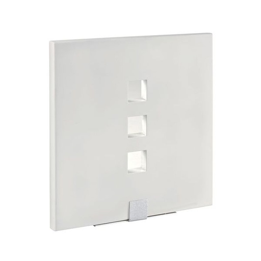 [ARI3028] Viki - applique mur plâtre 2g7 2x9w max., carré, blanc, lampe non inc - 3028