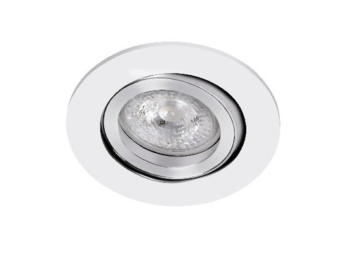 [ARI4131] Tipo r-12 - encastré gu5,3, rond, orientable et basc., blanc, lampe no - 4131