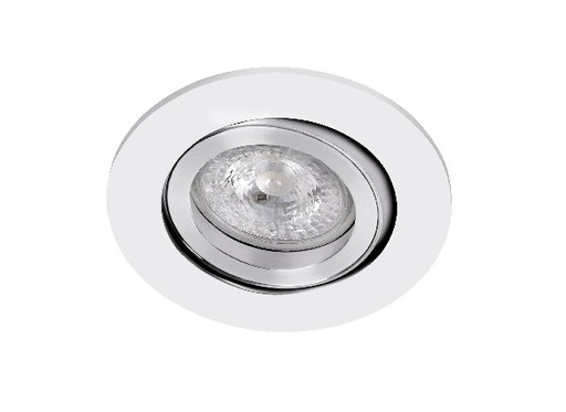 [ARI4144] Tipo r-230 - encastré gu10, rond, orientable et basc., blanc, lampe no - 4144