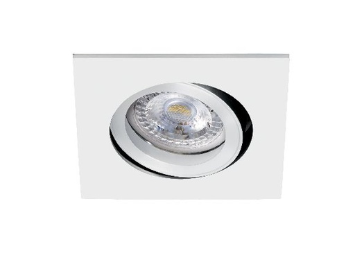 [ARI51046] Tipo c - encastré gu10, carré, orientable, blanc, a/lpe led 7w 3000k 6 - 51046