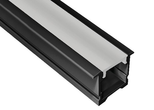 [ARI55157] Profilé aluminium encastré pe2 pour ruban led - 2m - noir - 55156