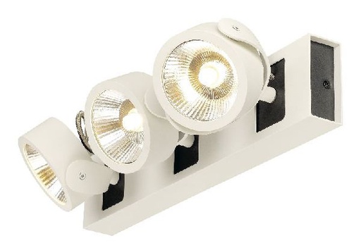 [DC1000132] KALU, applique/plafonnier, blanc/noir, triple, LED 47W, 3000K, 60° 1000132