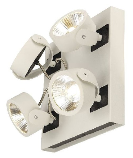 [DC1000136] KALU, applique/plafonnier, carré, blanc/noir,quad, LED 60W, 3000K, 60° 1000136