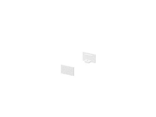 [DC1000476] GRAZIA 10, embouts pour profil plat, 2 pcs., blanc 1000476