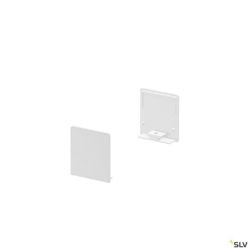 [DC1000563] GRAZIA 20, embouts hauts pour profil plat strié, 2 pcs., blanc 1000563