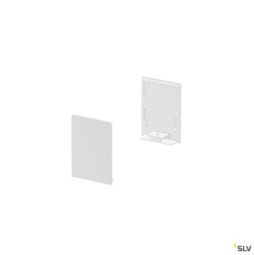 [DC1000569] GRAZIA 20, embouts hauts pour profil standard strié, 2 pcs., blanc 1000569