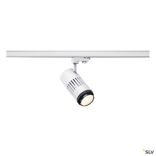 [DC1000657] STRUCTEC ZOOM, spot pour rail 3 allumages intérieur, blanc, LED, 35W, 3000K 1000657