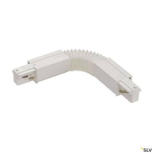 [DC1001524] EUTRAC®, connecteur flex, intérieur, pour rail 3 allumages en saillie, blanc 1001524