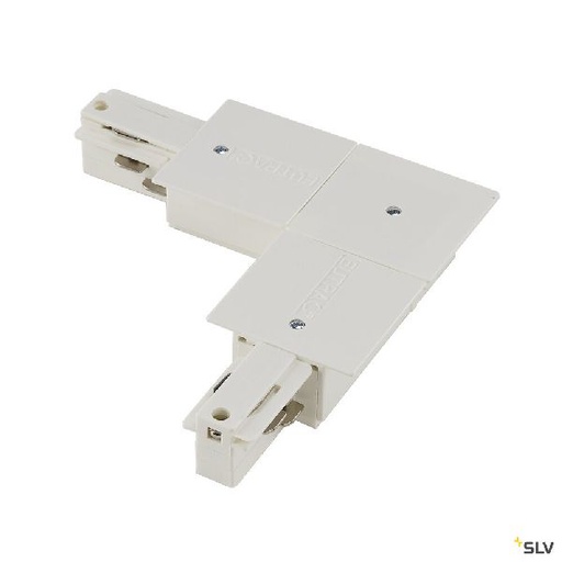 [DC1001537] EUTRAC connecteur en L, rail 3 all à encastrer, blanc RAL 9016 terre intérieure 1001537