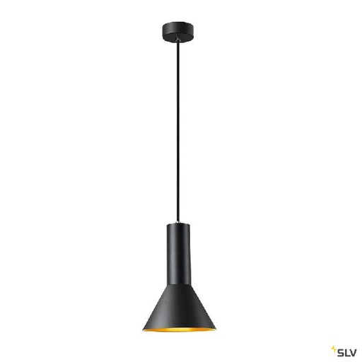 [DC1002948] PHELIA 20, suspension intérieure, Ø 17,5 cm, noir/doré, E27, 23W max 1002948