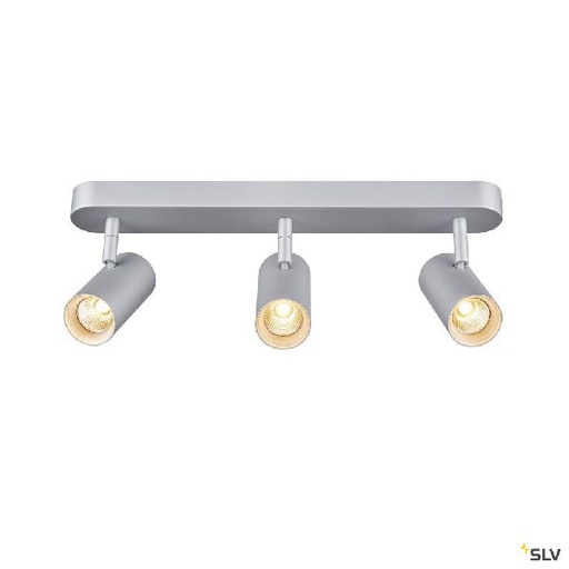 [DC1002978] NOBLO, applique et plafonnier intérieur, triple, argent, LED, 24W, 2700K, variab 1002978