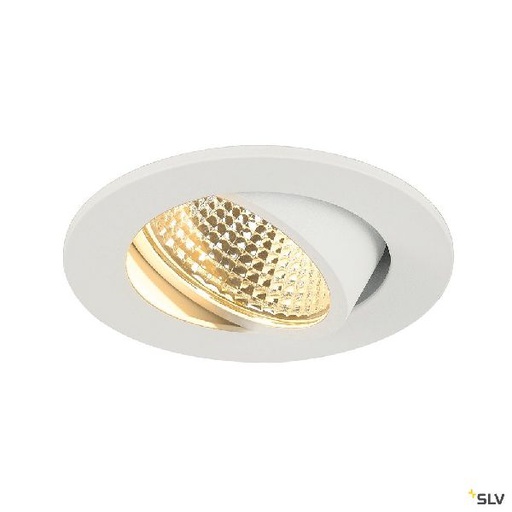 [DC1003059] NEW TRIA 68, encastré de plafond intérieur, simple, rond, blanc mat, LED, 5,3W, 1003059