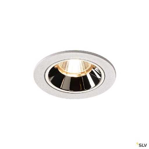 [DC1003783] NUMINOS® S, encastré de plafond, 20°, blanc/chrome, LED, 8,6W, 2700K, IP20/IP44 1003783