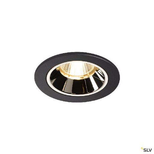 [DC1003795] NUMINOS® S, encastré de plafond, 20°, noir/chrome, LED, 8,6W, 3000K, IP20/IP44 1003795