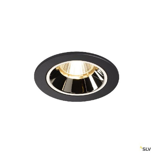 [DC1003801] NUMINOS® S, encastré de plafond, 55°, noir/chrome, LED, 8,6W, 3000K, IP20/IP44 1003801