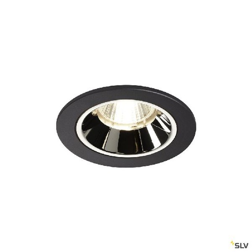 [DC1003819] NUMINOS® S, encastré de plafond, 20°, noir/chrome, LED, 8,6W, 4000K, IP20/IP44 1003819