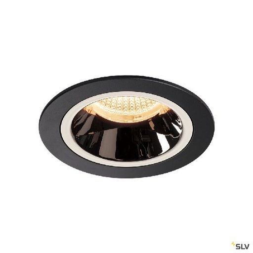 [DC1003843] NUMINOS® M, encastré de plafond, 20°, noir/chrome, LED, 17,55W, 2700K, IP20/IP44 1003843