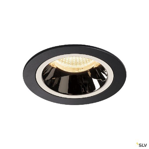 [DC1003867] NUMINOS® M, encastré de plafond, 20°, noir/chrome, LED, 17,55W, 3000K, IP20/IP44 1003867