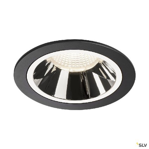 [DC1003963] NUMINOS® L, encastré de plafond, 20°, noir/chrome, LED, 25,41W, 4000K, IP20/IP44 1003963