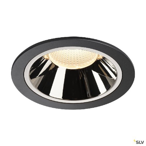 [DC1004011] NUMINOS® XL, encastré de plafond, 20°, noir/chrome, LED, 37,4W, 3000K, IP20/IP44 1004011