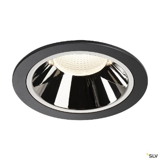 [DC1004035] NUMINOS® XL, encastré de plafond, 20°, noir/chrome, LED, 37,4W, 4000K, IP20/IP44 1004035