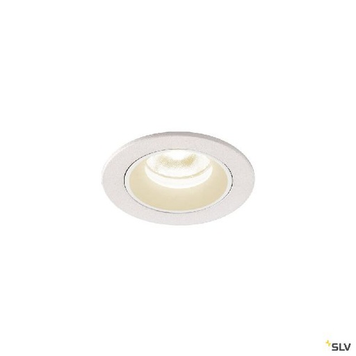 [DC1005545] NUMINOS® XS, encastré de plafond int, 20°, blanc, LED, 7W, 4000K, IP20/IP44 1005545