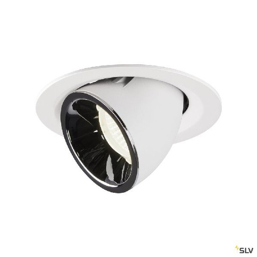 [DC1005968] NUMINOS® GIMBLE M, encastré de plafond int, 20°, blanc/chrome, LED, 17,5W, 4000K 1005968