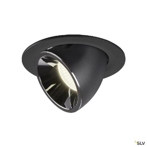 [DC1006013] NUMINOS® GIMBLE L, encastré de plafond int, 20°, noir/chrome, LED, 25,4W, 4000K 1006013