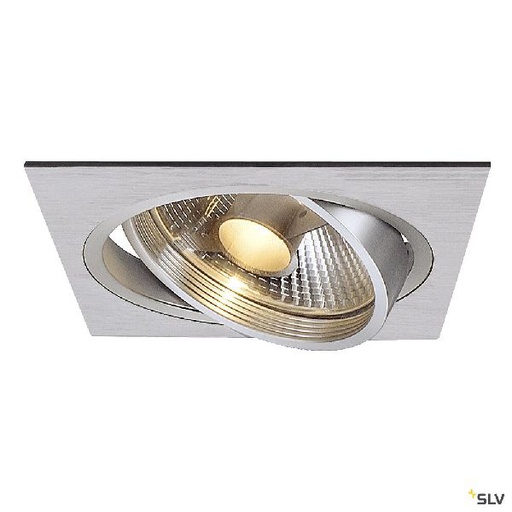 [DC111381] NEW TRIA 150 ES111 encastré, carré, alu brossé, max. 75W, lames ressorts 111381