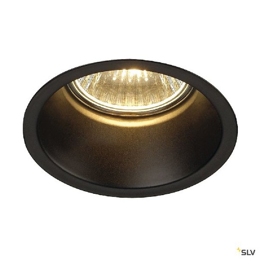 [DC112910] HORN, encastré de plafond intérieur, simple, noir mat, GU10/QPAR51, 50W max 112910