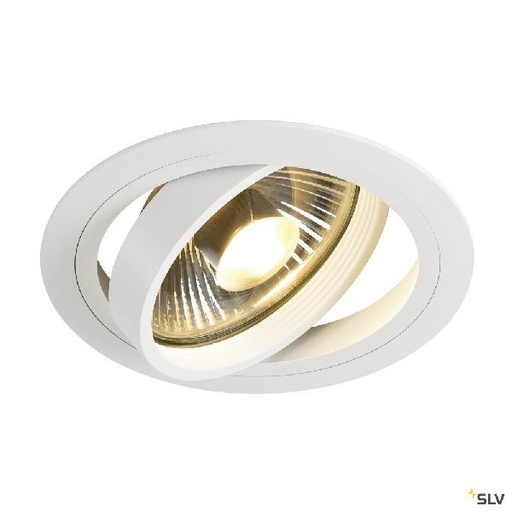 [DC113540] NEW TRIA 150, rond, QPAR111, encastré, blanc mat, max. 75W, lames ressorts 113540