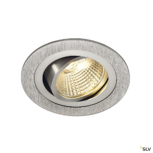 [DC113876] NEW TRIA 77, rond, LED, alu brossé, 9,1W, 2700K, 38°, alimentation et 113876