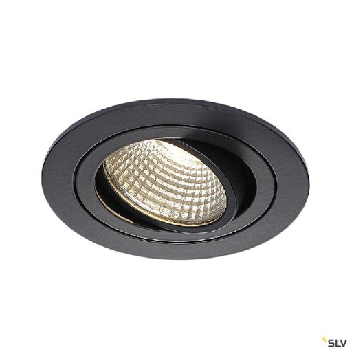 [DC113900] NEW TRIA 77, rond, LED, noir, 9,1W 3000K 38°, alim et clips ressorts inclus 113900